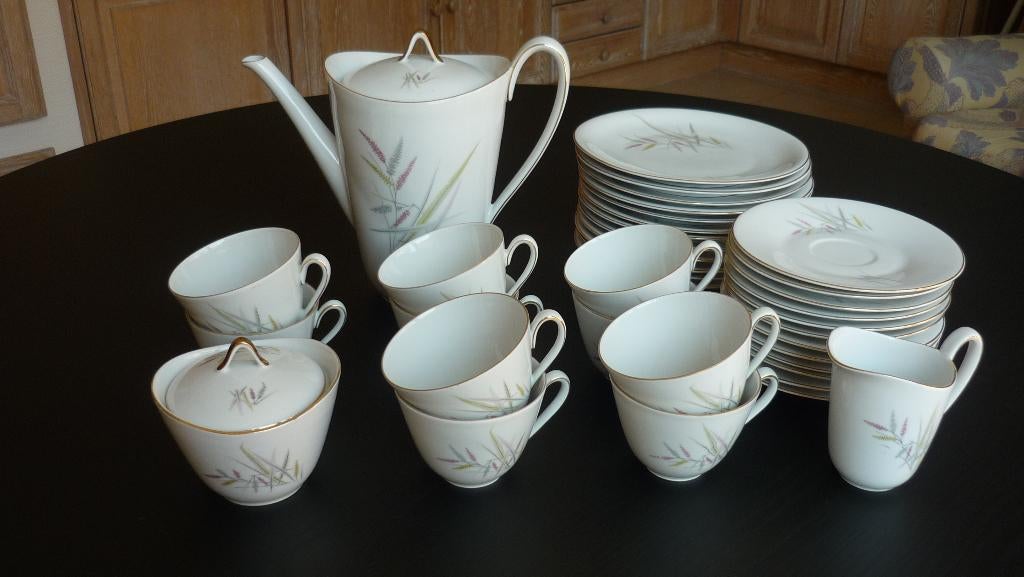 10-delig koffieservies, Huis en Inrichting, Keuken | Servies, Ophalen of Verzenden, Zo goed als nieuw, Porselein, Kop(pen) en/of Schotel(s)