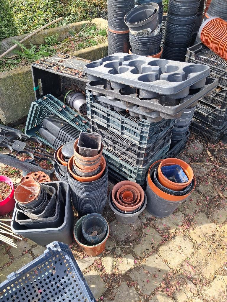 Plantenpotjes Verpot-potjes plastic, Ophalen, Gebruikt, Overige materialen