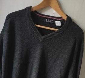 BEST: nieuw antraciet grijs wollen pullover V-hals trui , M, Maat 48/50 (M), Nieuw, Ophalen of Verzenden, Grijs