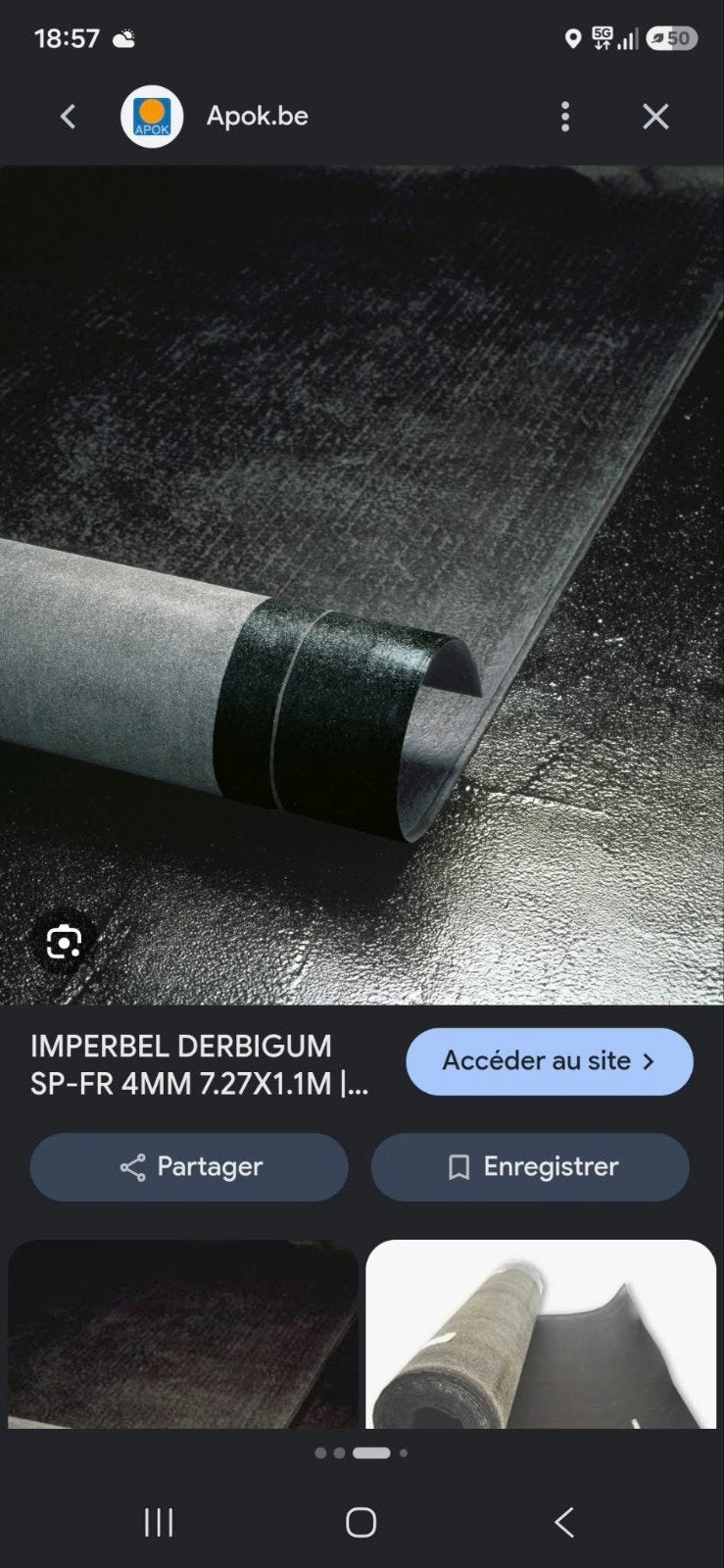 A Vendre -Derbigum NT4- Couche de finition, Doe-het-zelf en Bouw, Ophalen