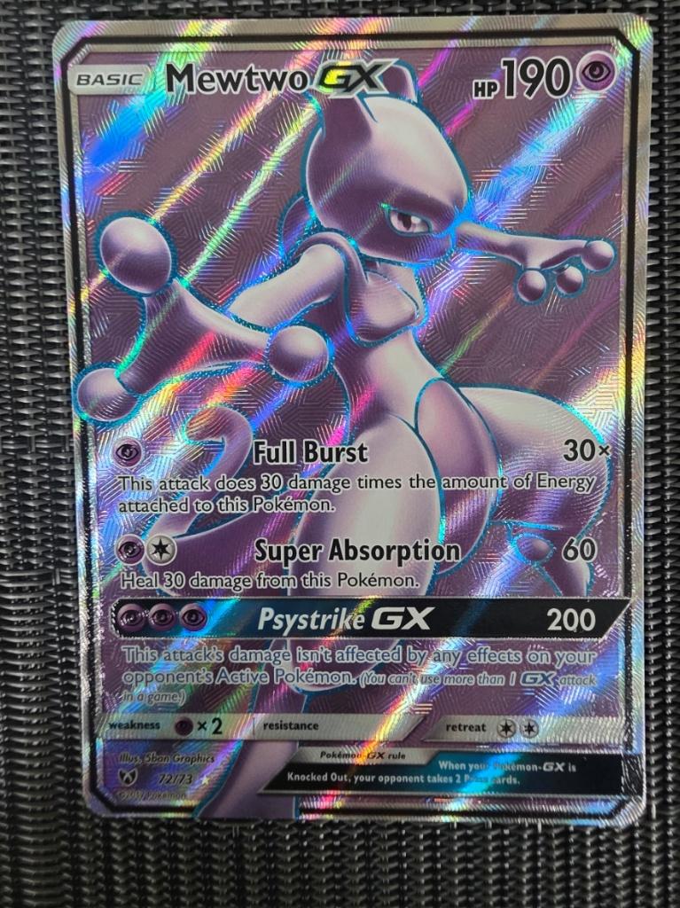 Mewtwo GX 72/73 - Shining Legends - Near Mint, Ophalen of Verzenden, Zo goed als nieuw, Losse kaart