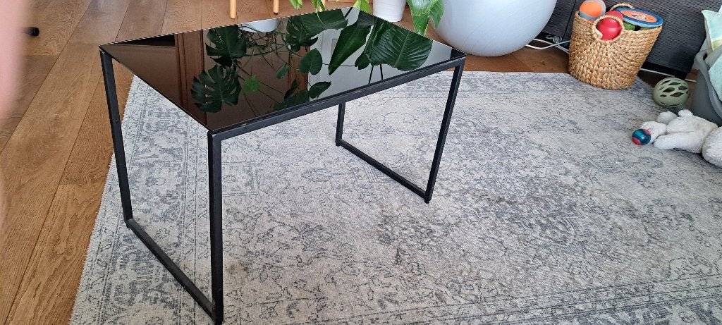 Petite table basse rectangulaire d'appoint ou pour le salon, Maison & Meubles, Industriel, moderne, minimaliste, Verre, 50 à 100 cm