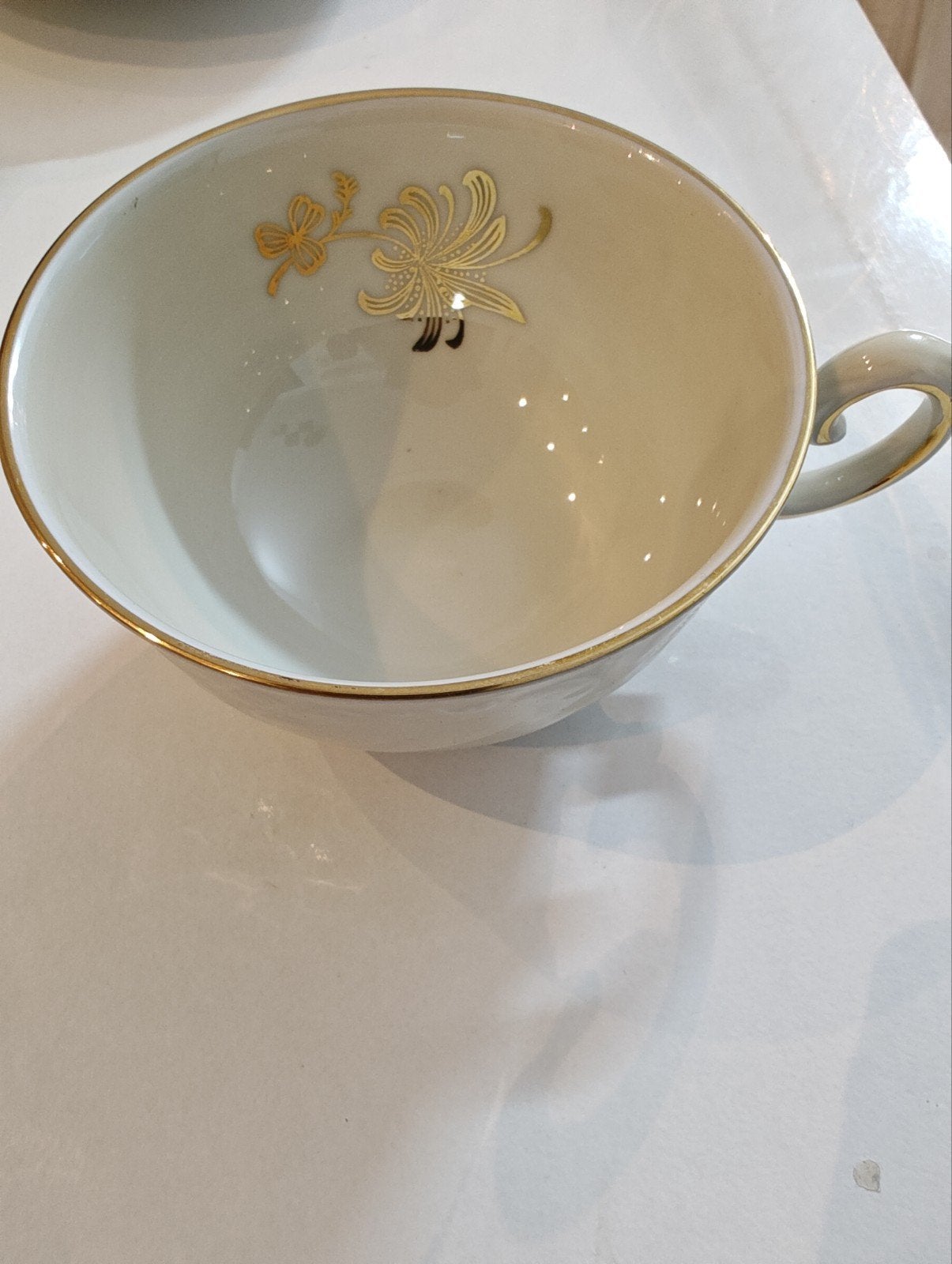Vintage Servies Zeh Scherzer Bavaria – Wit met Goud, Antiek en Kunst, Ophalen
