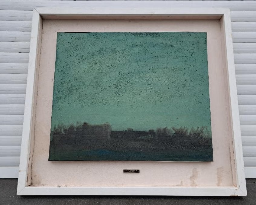 huile sur toile landchap de alfons vermeir, Antiquités & Art, Enlèvement ou Envoi, Toile