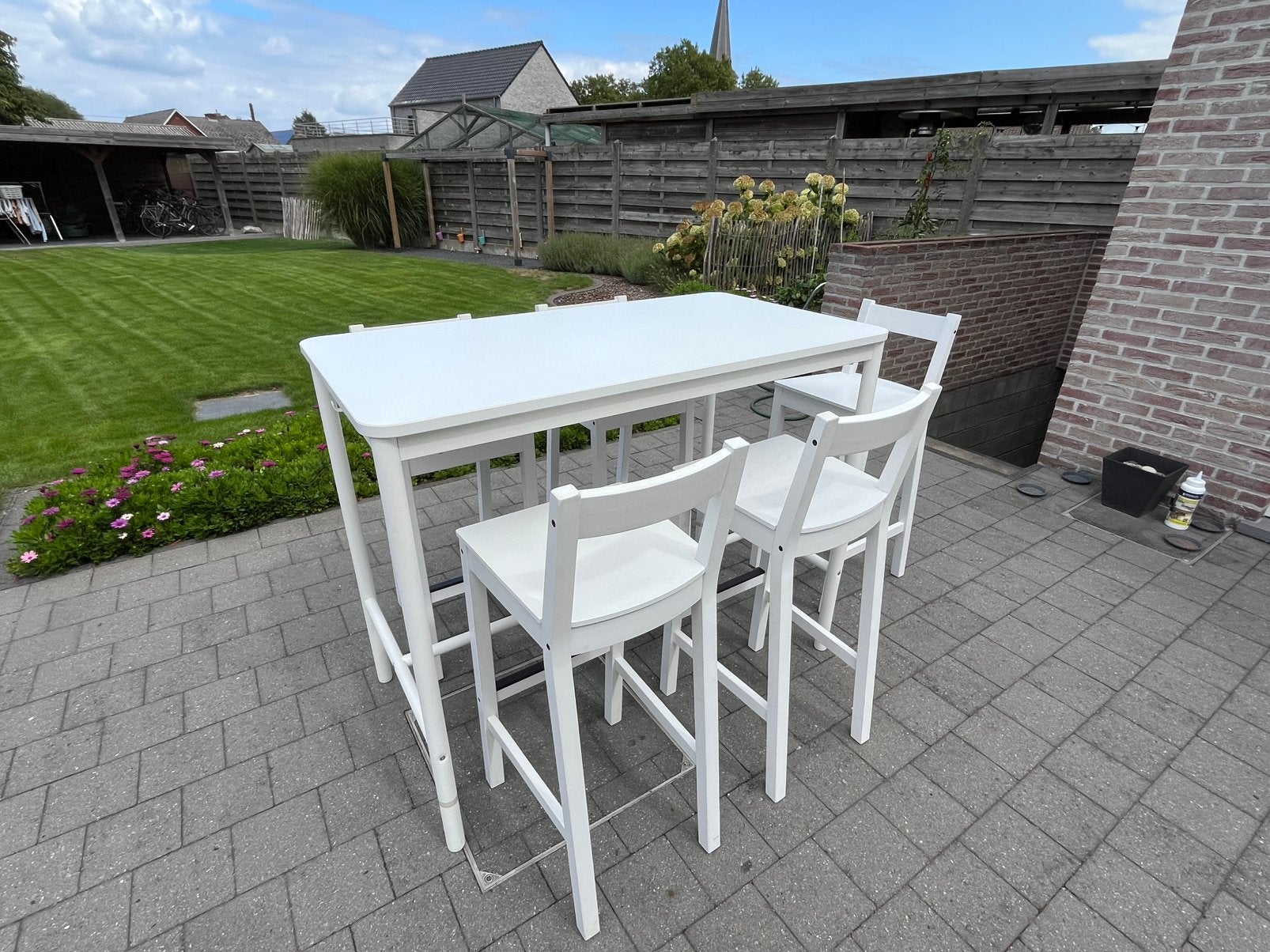 Bartafel met 5 barkrukken, Enlèvement, Utilisé