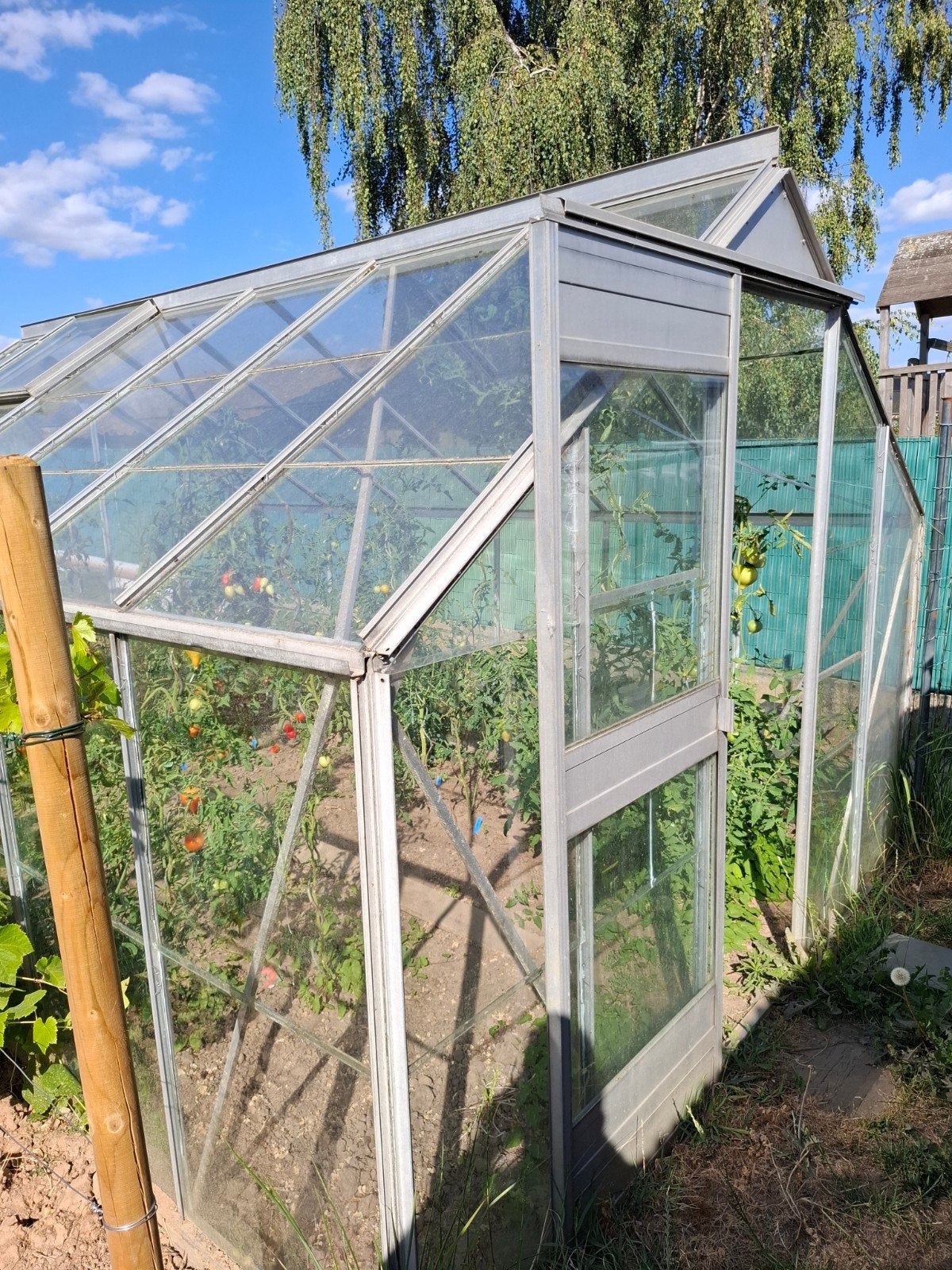 Serre métal et verre, Verre, Serre, Enlèvement, Utilisé