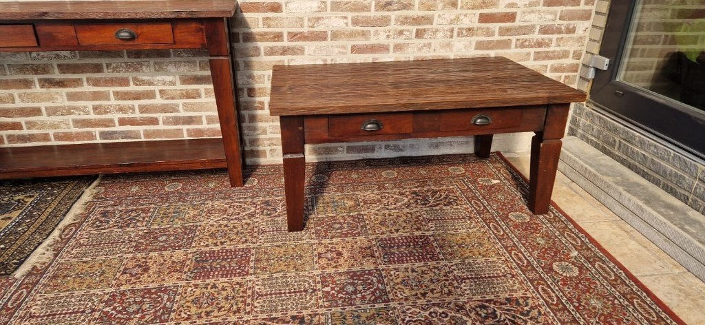 Table basse en teck, Teck, 100 à 150 cm, Enlèvement ou Envoi, Utilisé