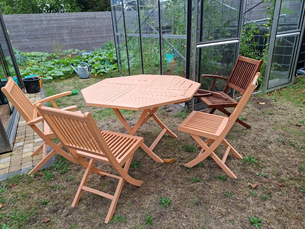 Tuintafel stoelen, Tuin en Terras, Ophalen, 4 zitplaatsen, Gebruikt, Tuinset