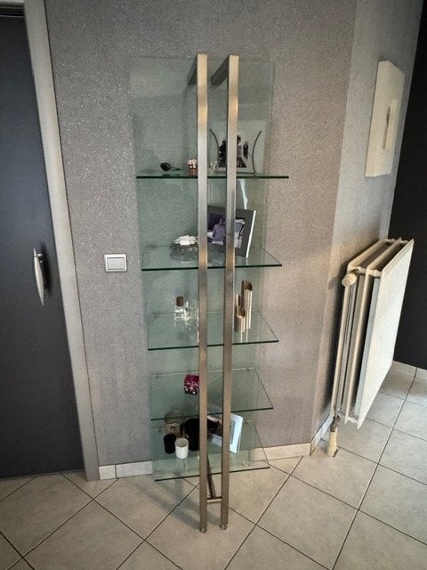 inox/glas wandrek, Ophalen, Zo goed als nieuw