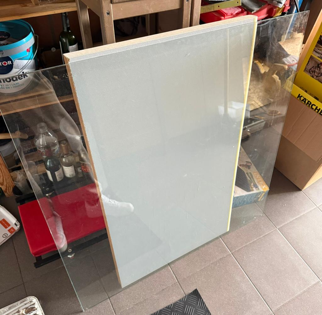 Gehard glas voor salontafel 100cm x 100cm nieuw!, Ophalen, Nieuw