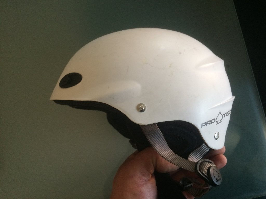 Ski / Snowboard helm pro-tec wit maat 52-54, Ophalen, Gebruikt, Helm of Bescherming