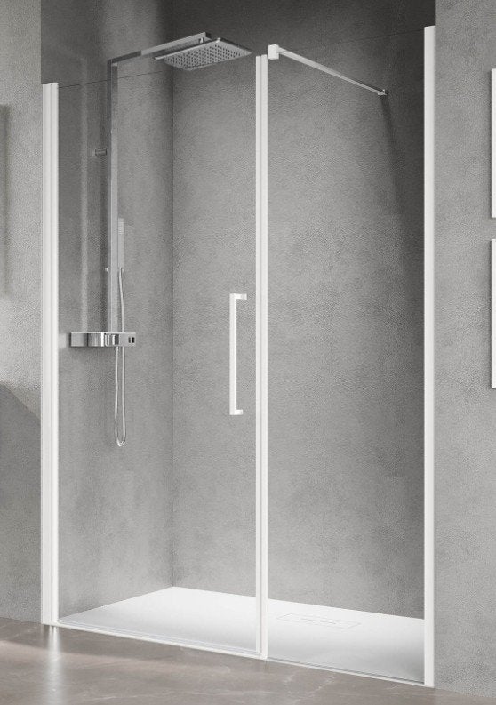 porte et mur de douche noir mat Novellini young plus GFL 107, Enlèvement, Neuf, Verre, Douche