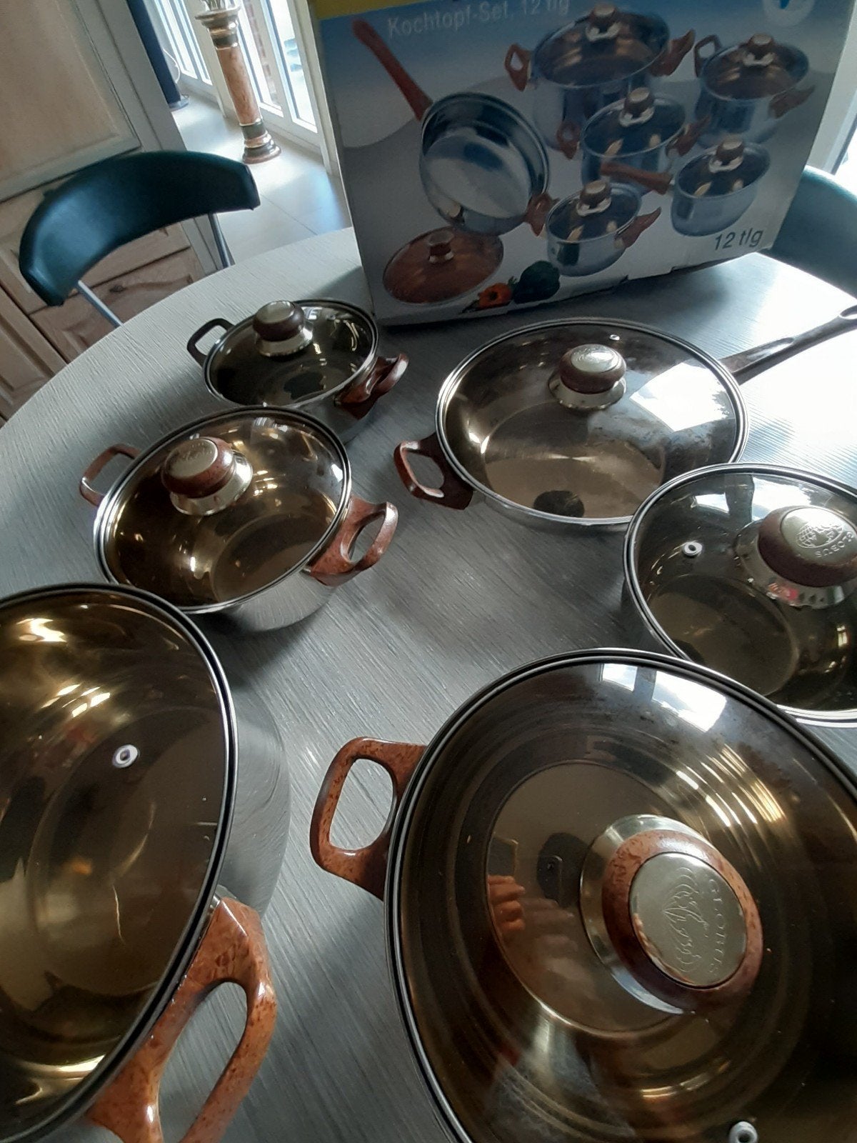 6 delig  kookset globes solingen, Ophalen
