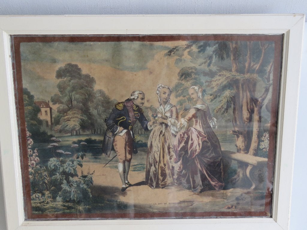 Oude litho Le Duc De Richelieu, begin 20ste eeuw, Antiek en Kunst, Ophalen of Verzenden