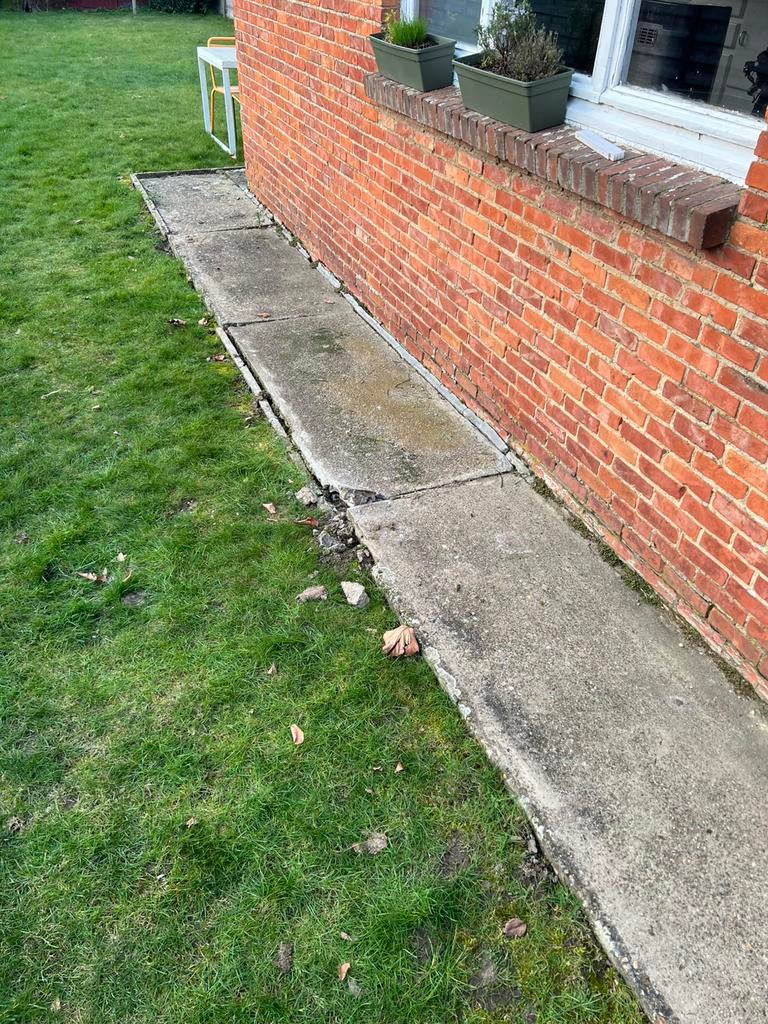 Gratis betonplaten, Jardin & Terrasse, Pavé & Dalles, Utilisé, Autres types, Béton, 5 à 10 m², Sablée, Enlèvement