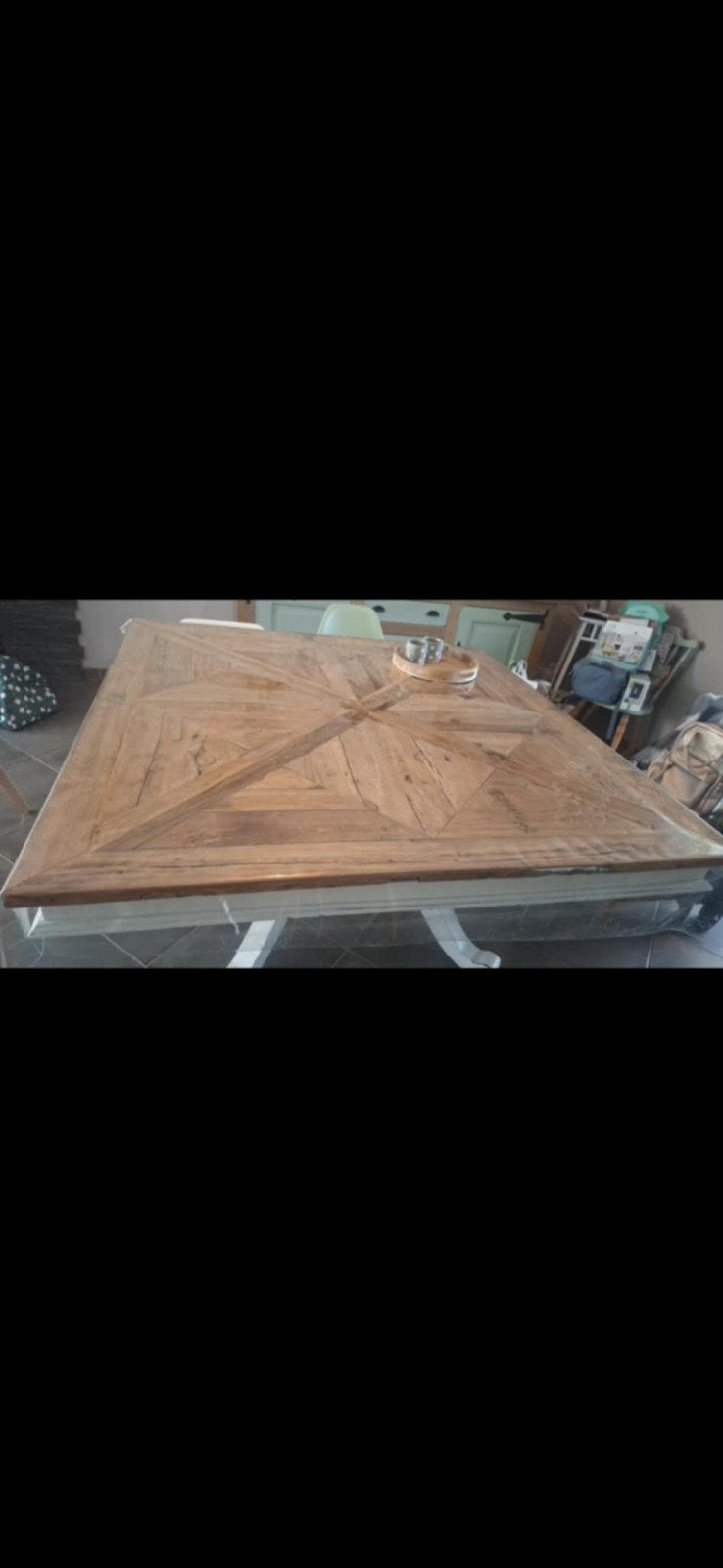 Table Riviera Maison Château Belvédère 150150 –Bon état, Maison & Meubles, Tables | Tables de salon, Utilisé, 50 à 75 cm, 100 à 150 cm