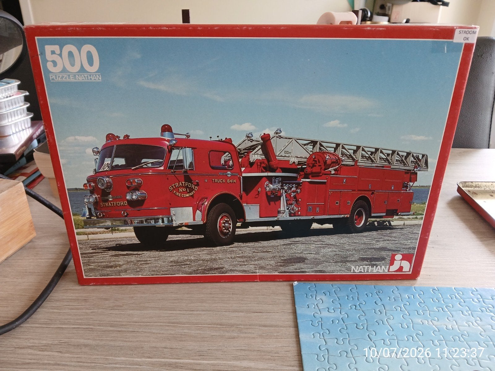 Brandweerauto 500 stukjes, Ophalen of Verzenden, 500 t/m 1500 stukjes, Zo goed als nieuw, Legpuzzel