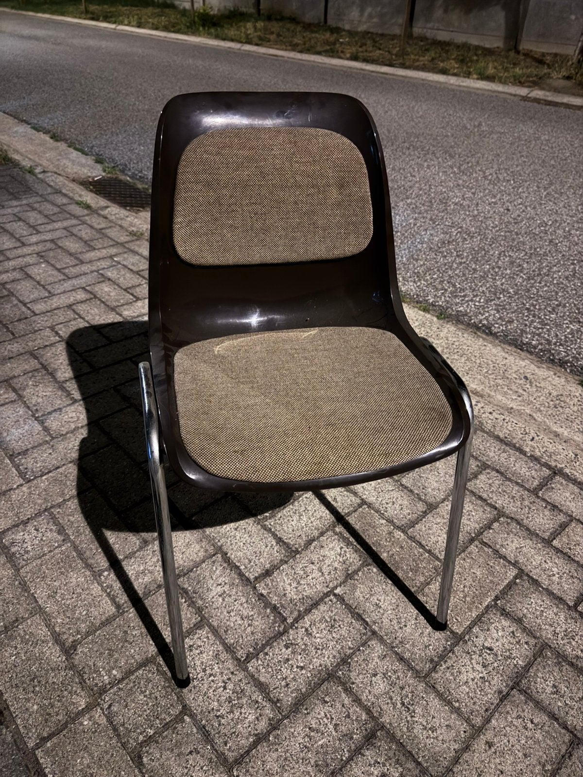 4 x Kuipstoelen "Europa”, Helmut Starke, incl. 4 xtra kuipen, Huis en Inrichting, Stoelen, Ophalen, Kunststof, Bruin, Zo goed als nieuw