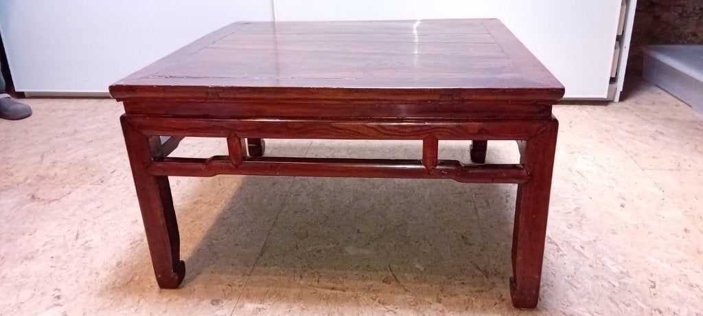 Table basse carrée en bois massif, Maison & Meubles, Tables | Tables de salon, Utilisé, 50 – 75, 50 à 100 cm, Carré, Enlèvement
