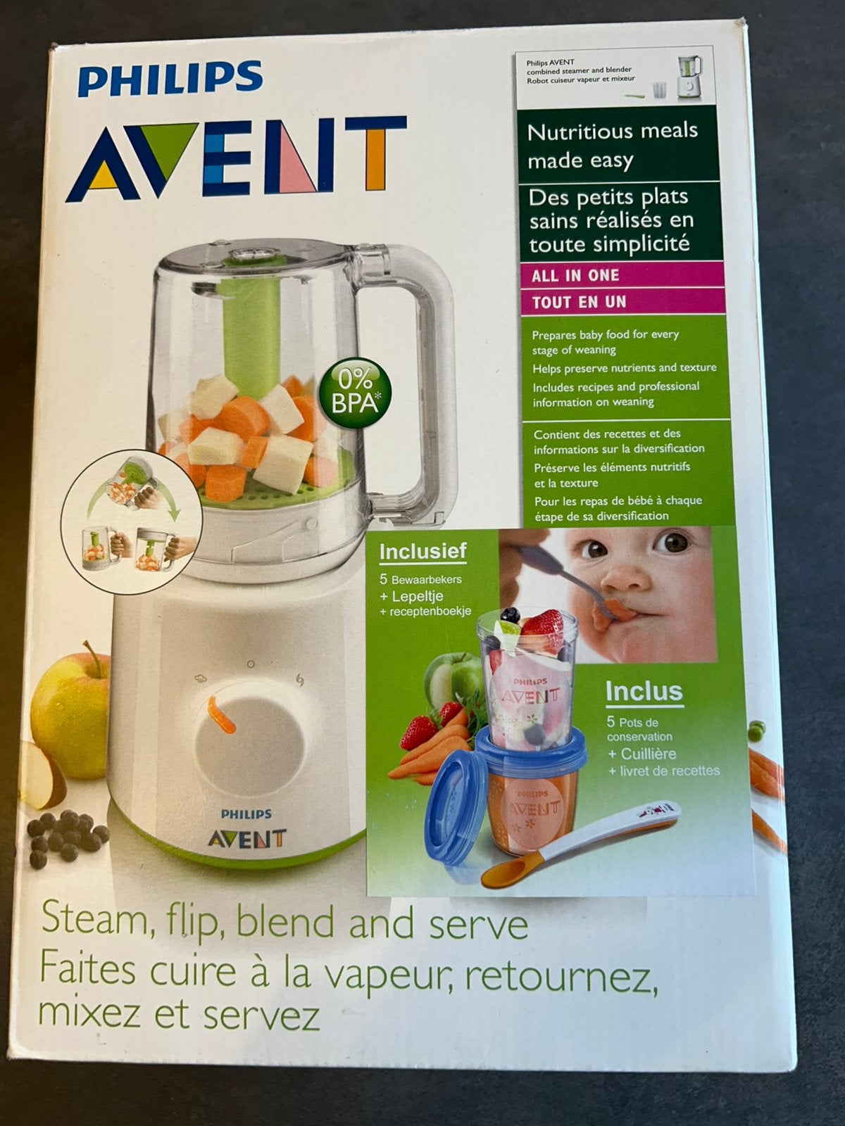 Philips AVENT Robot cuiseur vapeur et mixeur, Enlèvement, Comme neuf, Préparateur de repas pour bébé, Philips Avent