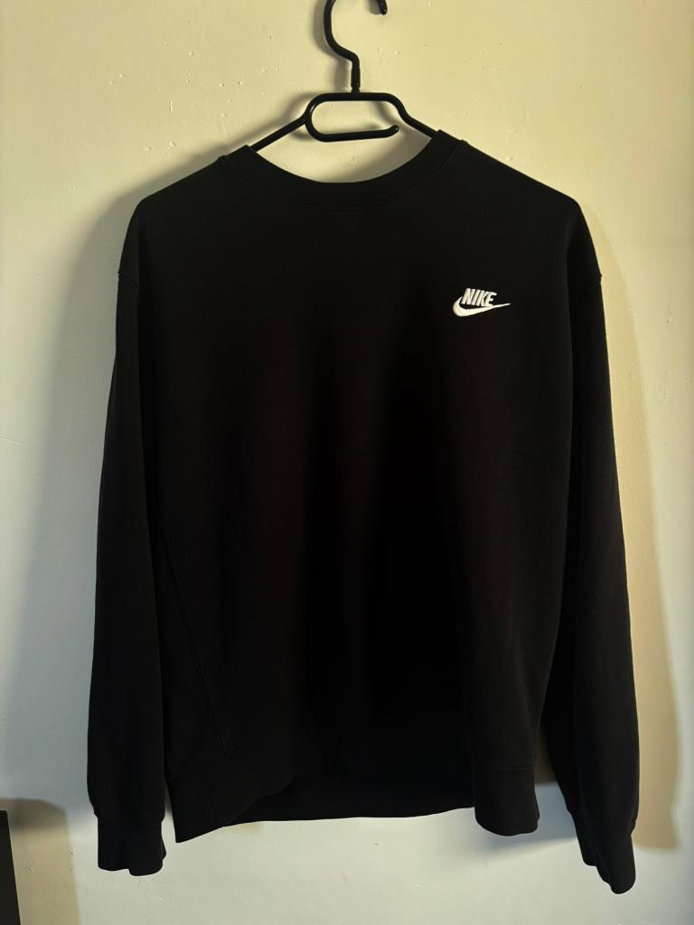 Nike Club Crew Sweatshirt, Maat 48/50 (M), Zwart, Nike, Ophalen of Verzenden