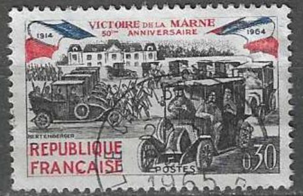 Frankrijk 1964 - Yvert 1429 - Slag bij de Marne (ST), Verzenden, Gestempeld