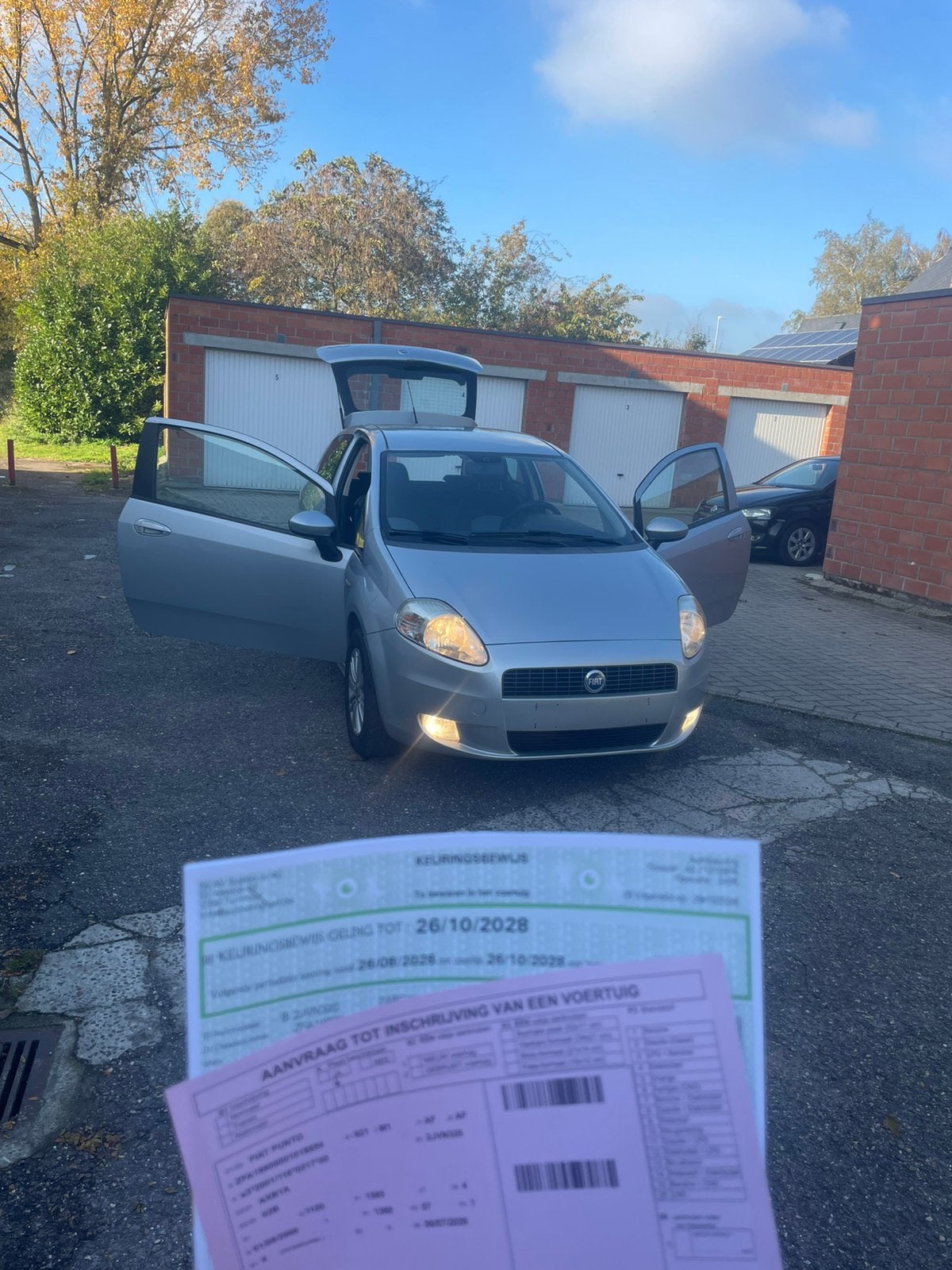 Fiat punto 1.4 essence AVEC INSPECTION, Argent ou Gris, Achat, Boîte manuelle, Air conditionné