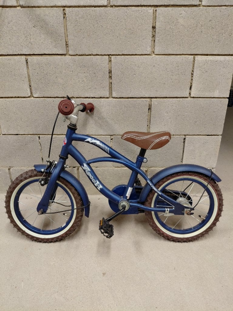 Yipeeh Jongensfiets 14 inch Blue Cruiser Mat Blauw, Vélos & Vélomoteurs, Frein à rétropédalage, Enlèvement, Utilisé, 14 pouces ou moins