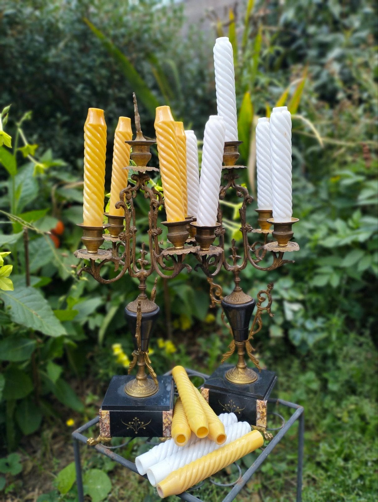 Antieke Franse schouwkandelaars candelabers Napoleon III-sti, Enlèvement