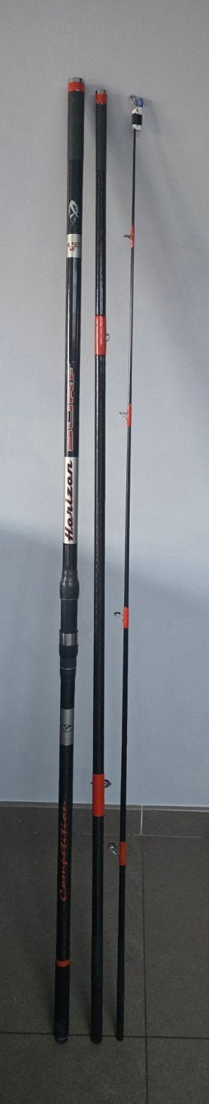 tophengel yuki 4m50 in goede staat wg. 350gr, Watersport en Boten, Hengelsport | Zeevissen, Ophalen, Gebruikt, Werphengel