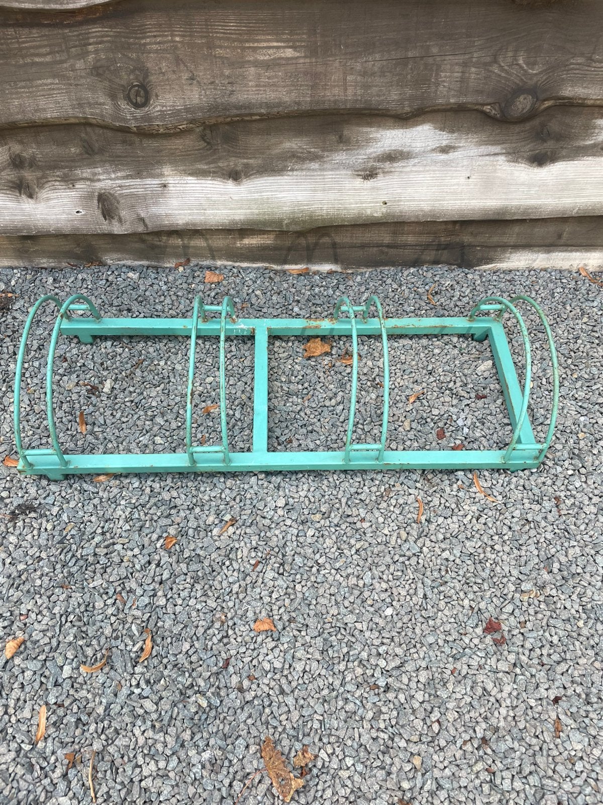 Oud fietsenrek, Ophalen, Gebruikt