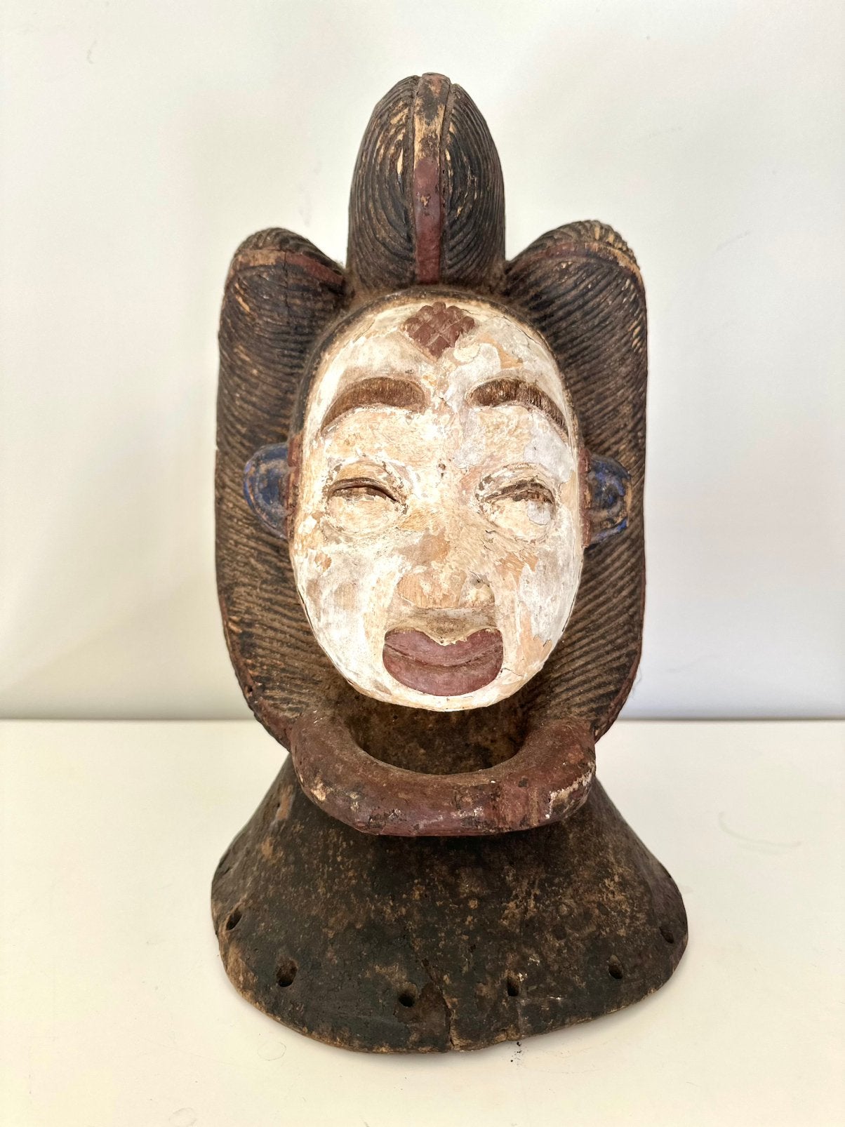 Masque africain Punu – Gabon, Enlèvement, Bois, Masque