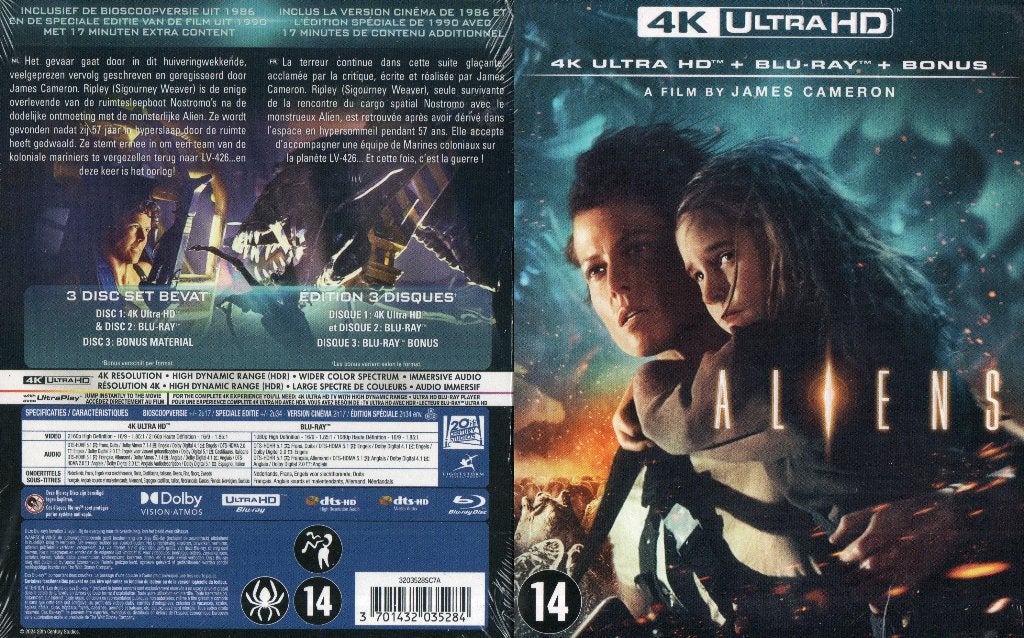 aliens le retour (4K ultra hd +blu-ray+ blu-ray bonus) neuf, CD & DVD, Blu-ray, Enlèvement ou Envoi, Neuf, dans son emballage
