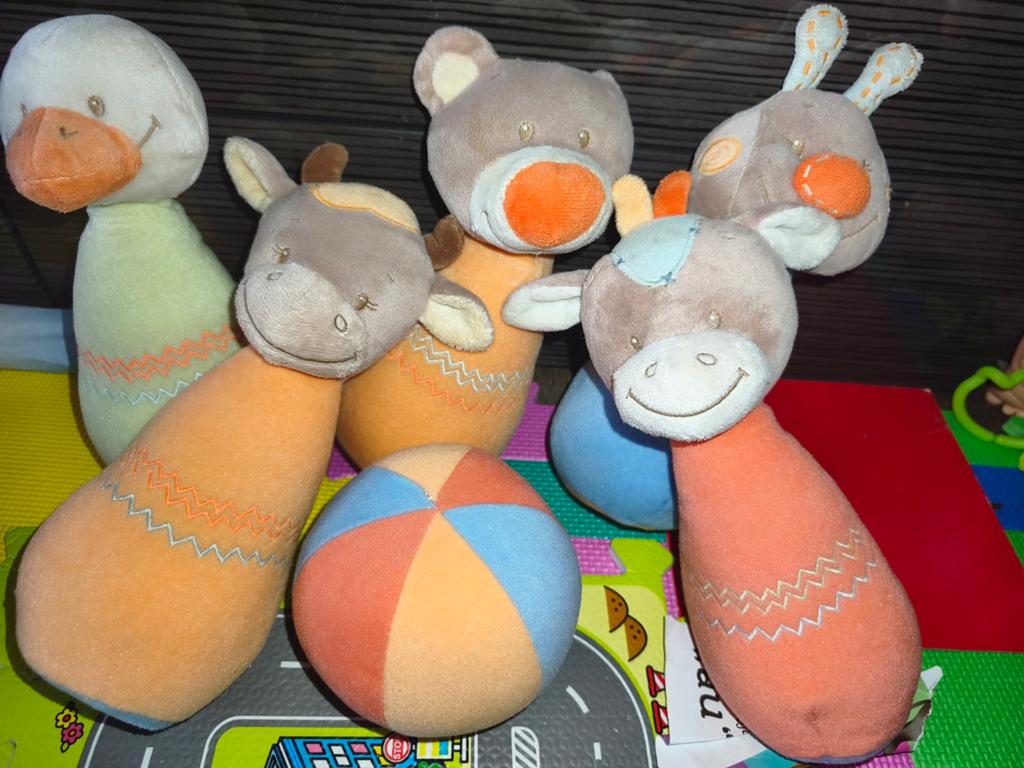 Ensemble de bowling en tissu doux pour bébé ou enfant en bas, Enlèvement