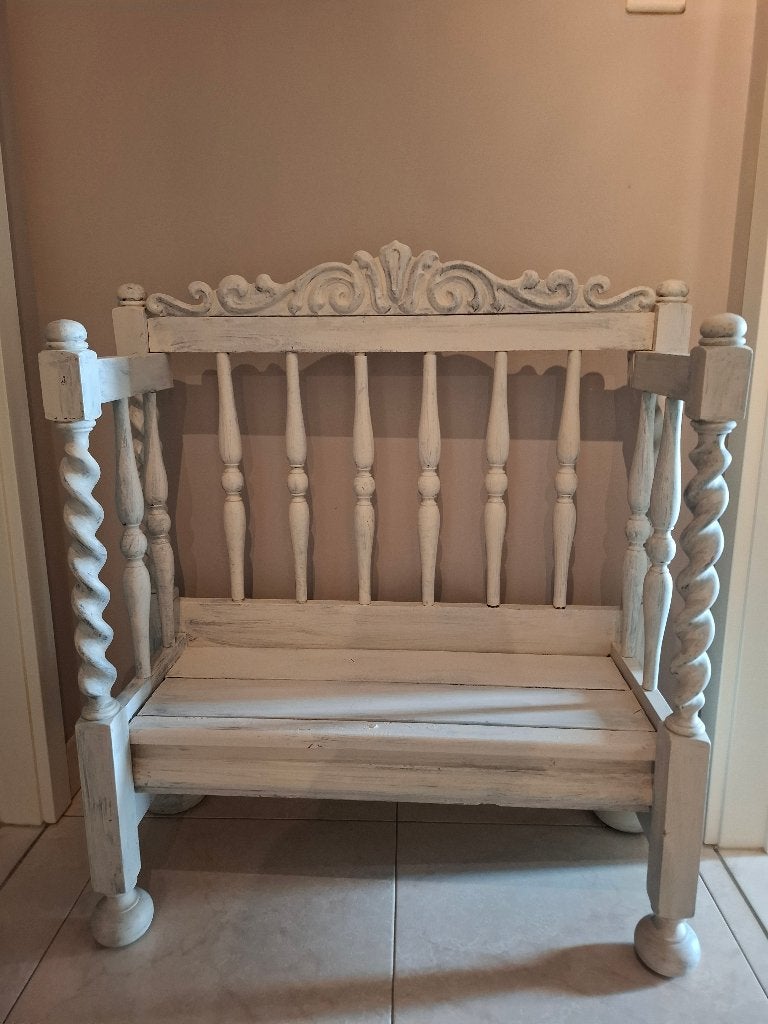 Handgemaakt houten bankje, Ophalen