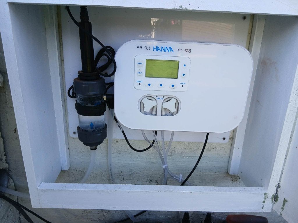 regeling zwembadwater, Tuin en Terras, Ophalen, Zo goed als nieuw