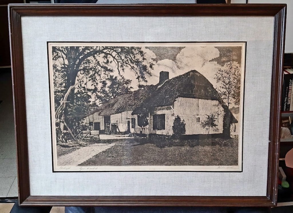 Zeer grote ets van Henri De Budt (1884-1967)  Bokrijk, Antiek en Kunst, Ophalen, Ets