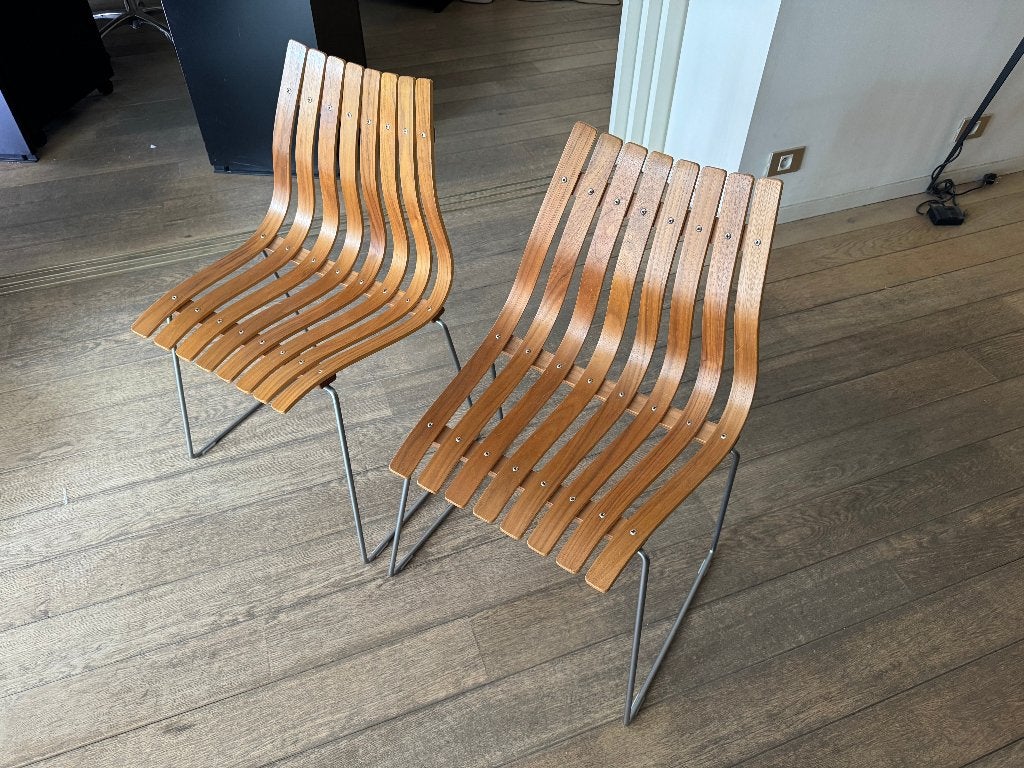 vintage scandinavische designstoel - Designer Hans Brattrud, Ophalen, Zo goed als nieuw, Hout, Eén