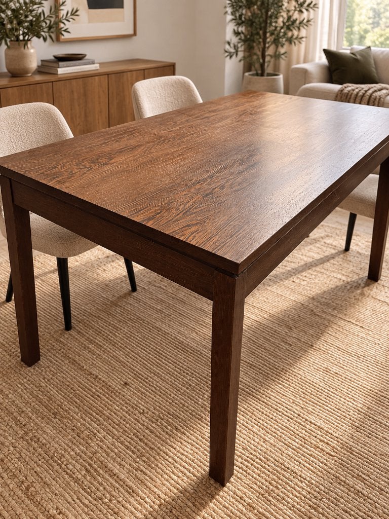 Tafel jaren 70-80 - Fineer noten, Huis en Inrichting, Ophalen, Gebruikt, 50 tot 100 cm, Vintage jaren 70-80