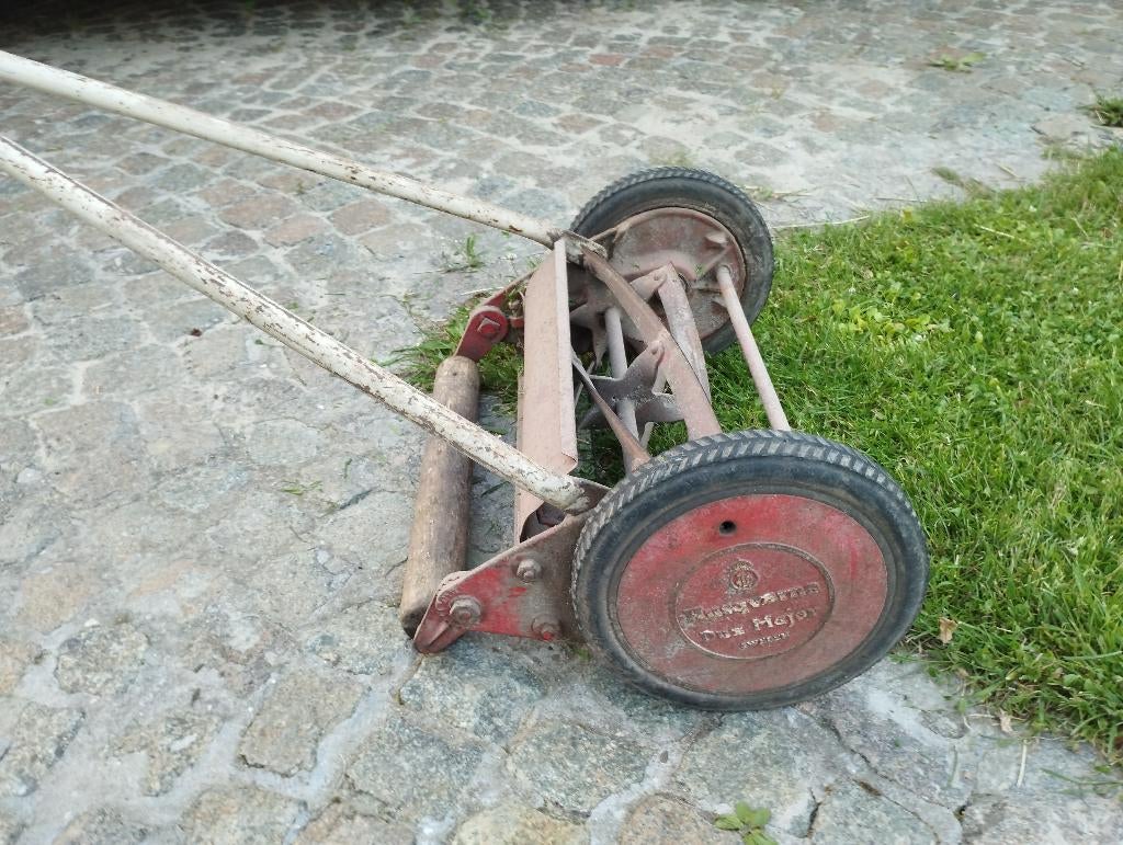 Authentieke handmaaier Husqvarna, Tuin en Terras, Grasmaaiers, Ophalen