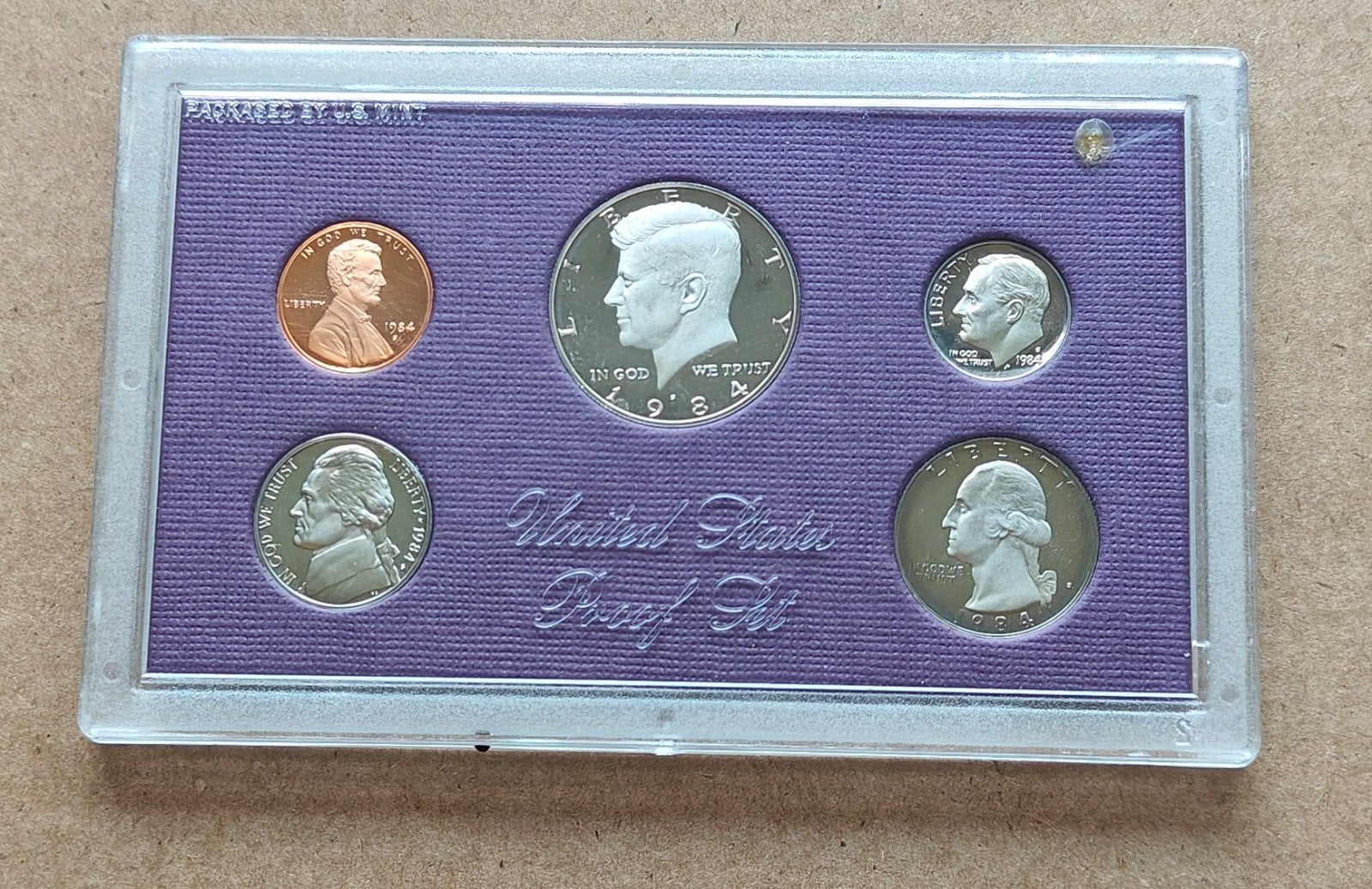 1985 Proof-set in originele doos met 5 munten van de Amerika, Ophalen of Verzenden