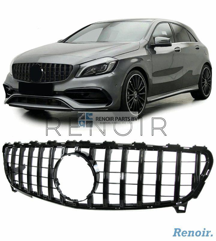 W176 GT Grill MB A Klasse Facelift Panamericana Glans Zwart, -, Utilisé, -, -
