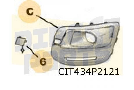 Citroen C3 Picasso (3/09 - 9/17) (10/12)- mistlampgrille Lin, -, Nieuw, Bumper, -