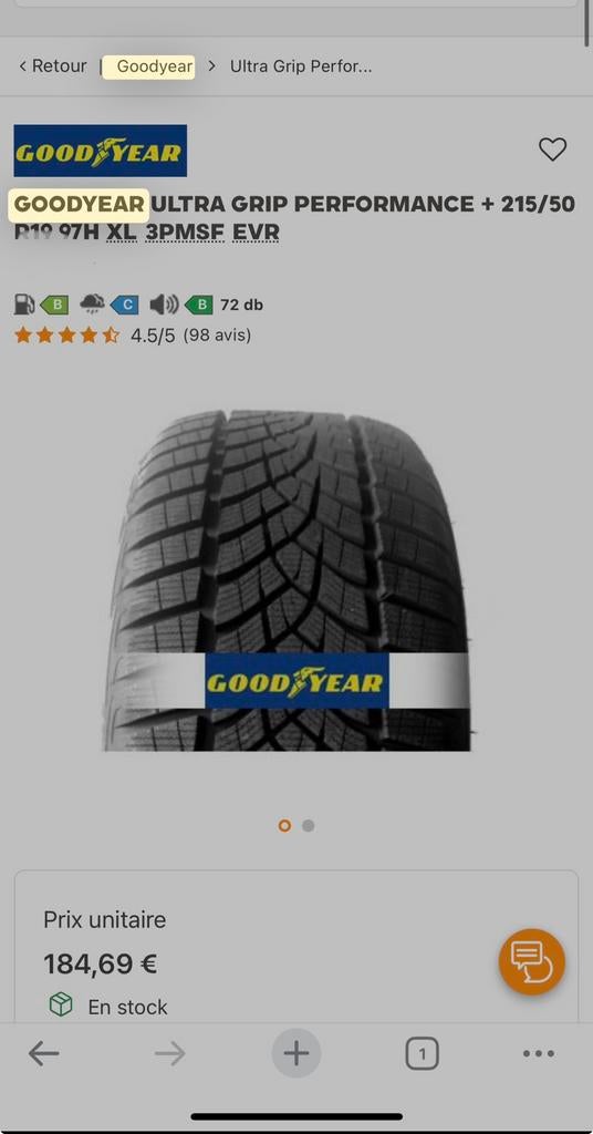 2 Goodyear 215/50 R19-banden, Ophalen of Verzenden, Zo goed als nieuw