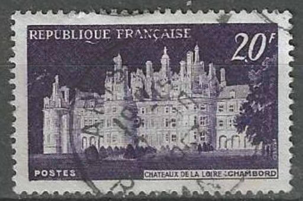 Frankrijk 1952 - Yvert 924 - Kasteel van Chambord (ST), Verzenden, Gestempeld