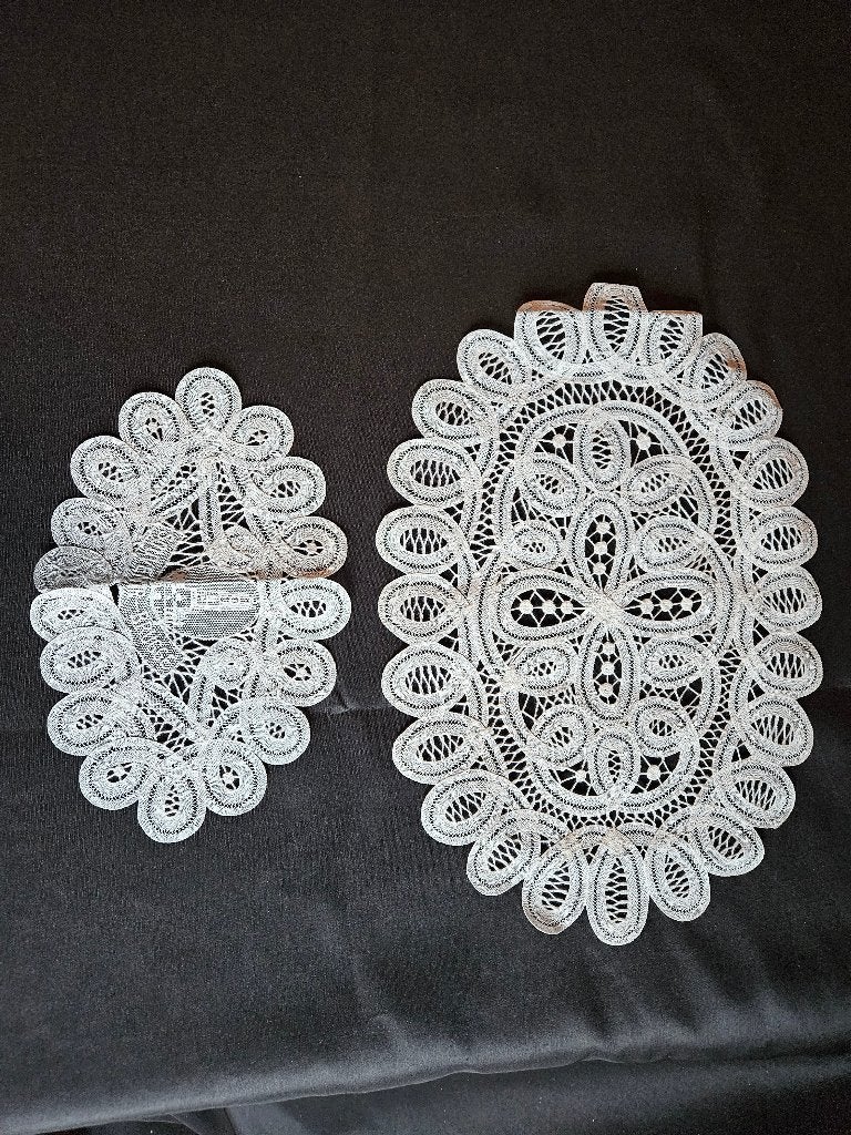 Set van 2 | Authentiek Brugs Kantwerk | Handgemaakt, Antiek en Kunst, Ophalen