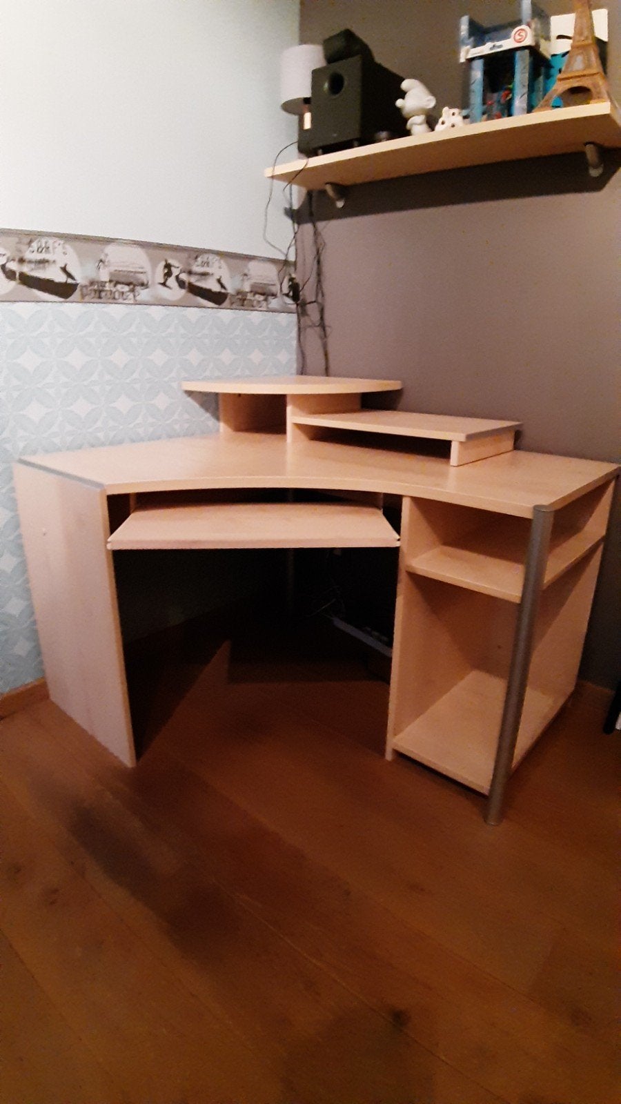 Bureau Gauthier  de coin érable, Autres marques, Bureau d'ordinateur, 120 cm, Classique