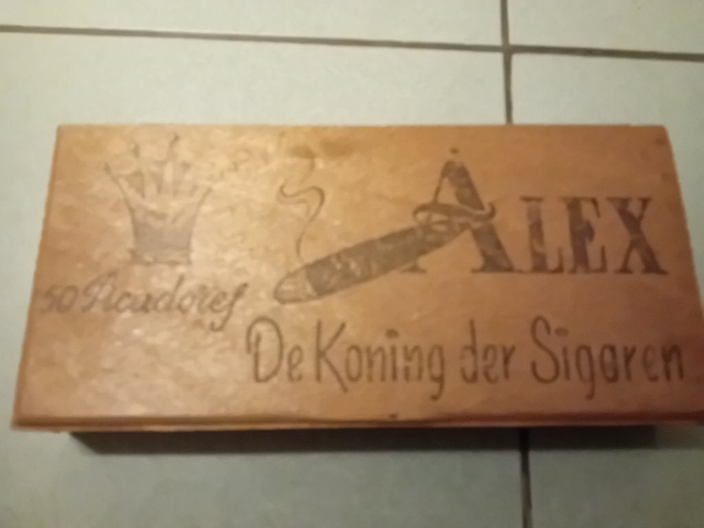 Ancienne boite à cigares vide Alex de koning der sigaren, Enlèvement ou Envoi