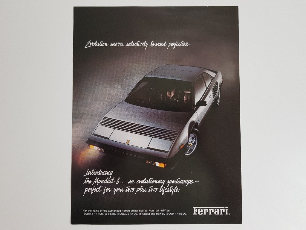 Ferrari Mondial 8 Promotiemateriaal / Dealer brochure (1982), Livres, Autos | Brochures & Magazines, Enlèvement ou Envoi, Ferrari