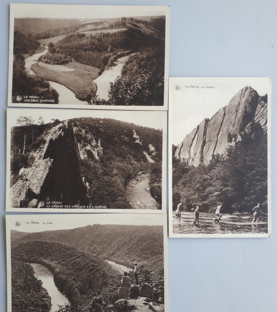 4 Cartes postales anciennes Le HÉROU +- 1920 Ref.E151, Enlèvement ou Envoi, 1920 à 1940, Non affranchie, Luxembourg